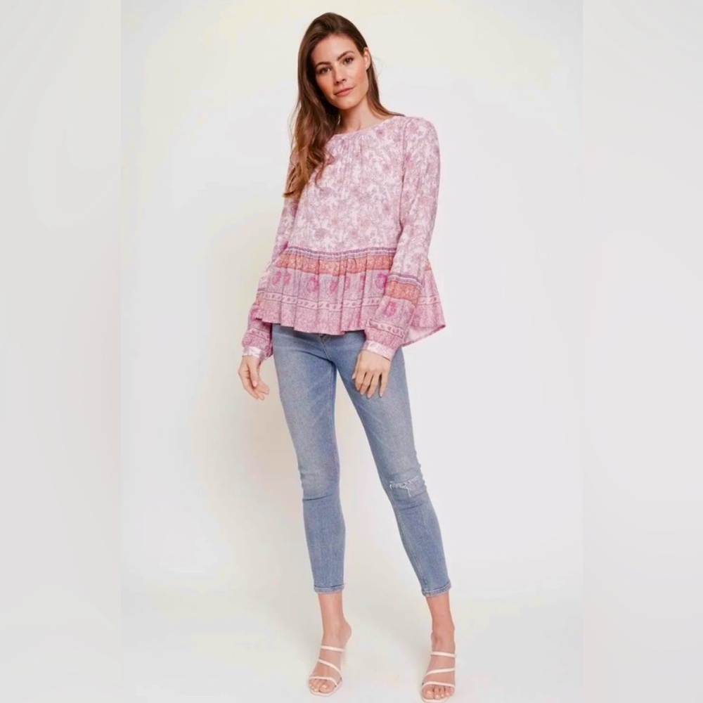 NWT Bobo Peplum Floral Blouse